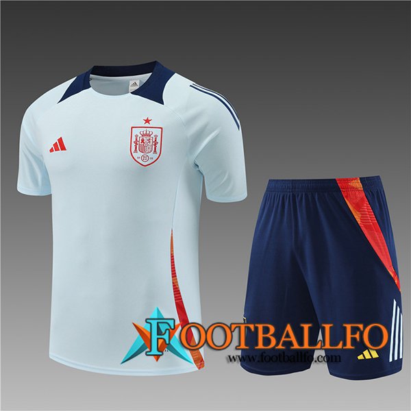 Camiseta Entrenamiento España Ninos Azul Claro 2024/2025