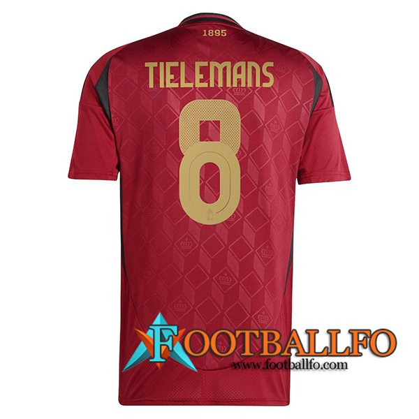 Camisetas De Futbol Bélgica (TIELEMANS #8) UEFA Euro 2024 Primera