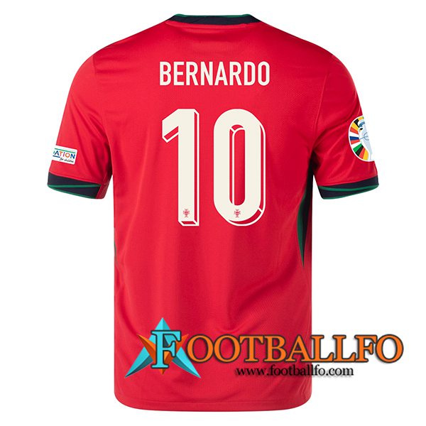 Camisetas De Futbol Portugal (BERNARDO #10) UEFA Euro 2024 Primera