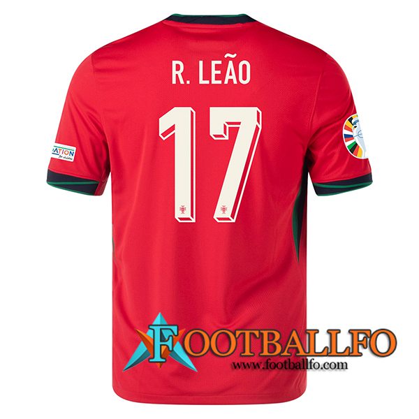 Camisetas De Futbol Portugal (R. LEAO #17) UEFA Euro 2024 Primera