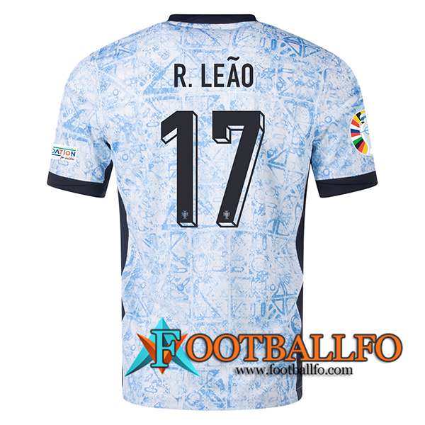 Camisetas De Futbol Portugal (R. LEAO #17) UEFA Euro 2024 Segunda