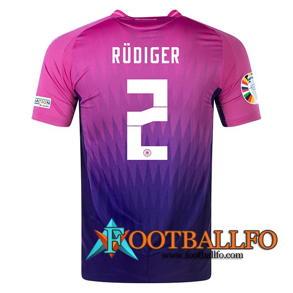 Camisetas De Futbol Alemania (RUDIGER #2) UEFA Euro 2024 Segunda