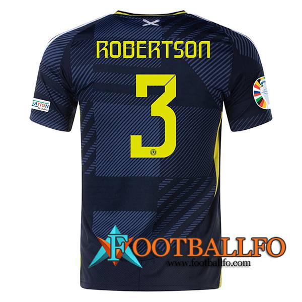 Camisetas De Futbol Escocia (ROBERTSON #3) UEFA Euro 2024 Primera