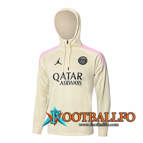 Chaqueta Con Capucha PSG Beige/Rosa 2024/2025