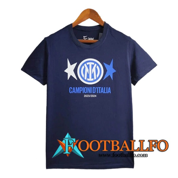 Camisetas De Futbol Inter Milan T-Shirt Champion 2 Azul marino 2023/2024