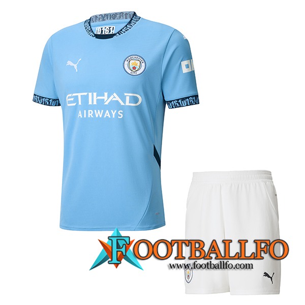 Nueva Camisetas De Futbol Manchester City Ninos Primera 2024/2025