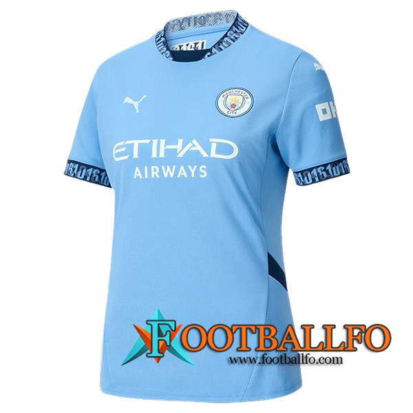 Nueva Camisetas De Futbol Manchester City Mujer Primera 2024/2025