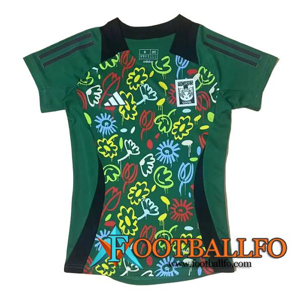 Camisetas De Futbol Tigres UANL Mujer Special Edition Verde 2024/2025