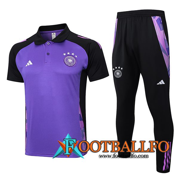 Camiseta Polo Alemania Violeta/Negro 2024/2025