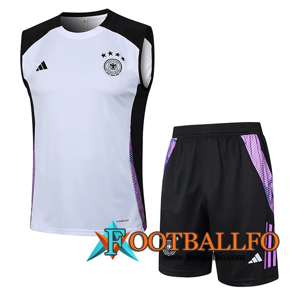 Camiseta Entrenamiento sin mangas Alemania Blanco/Negro/Violeta 2024/2025