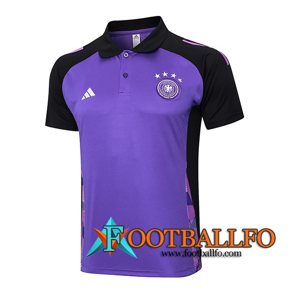 Camiseta Polo Alemania Violeta/Negro 2024/2025