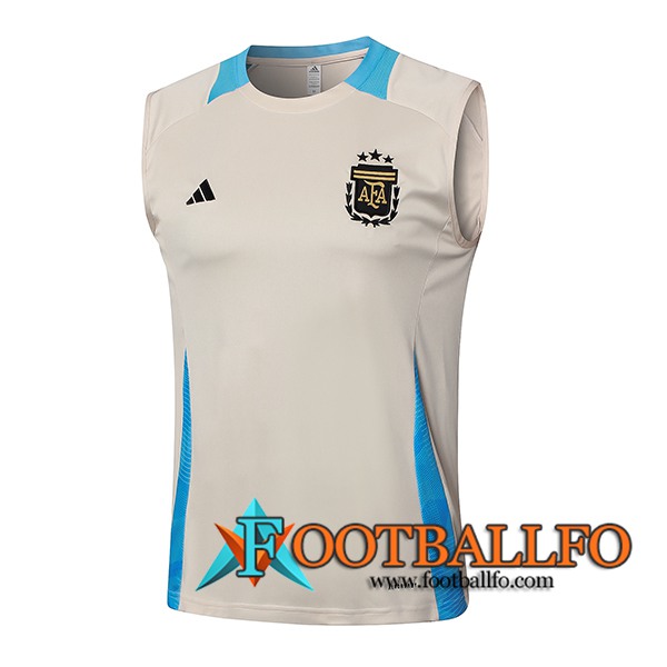 Chalecos De Futbol Argentina Beige/Azul 2024/2025