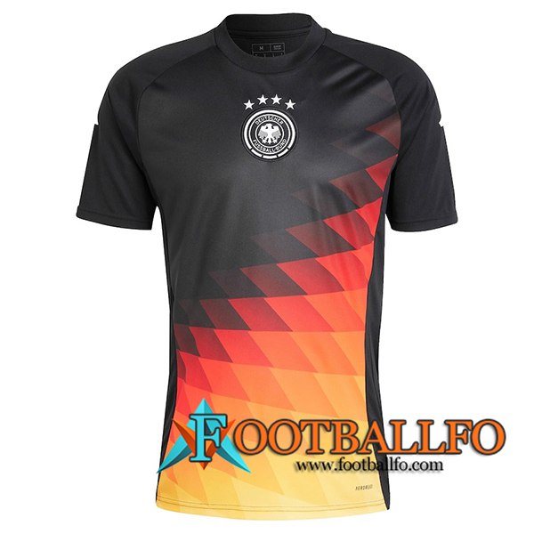 Camiseta Entrenamiento Alemania Negro/Naranja 2024/2025