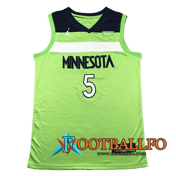 Camisetas NBA Minnesota Timberwolves (EDWARDS #5) 2024/25 Verde/Negro