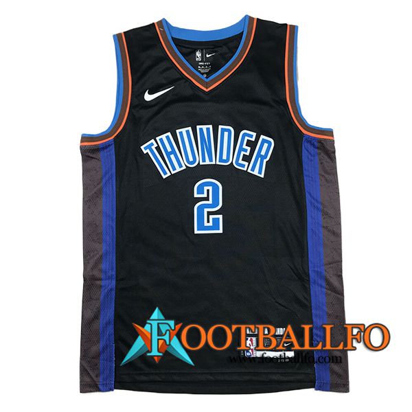 Camisetas NBA Oklahoma City Thunder (GILGEOUS-ALEXANDER #2) 2024/25 Negro/Azul