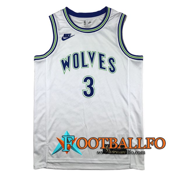 Camisetas NBA Minnesota Timberwolves (McDANIELS #3) 2024/25 Blanco/Azul/Verde