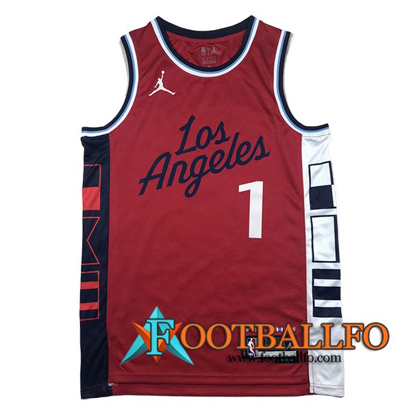 Camisetas NBA Los Angeles Clippers (HARDEN #1) 2024/25 Rojo/Negro/Blanco