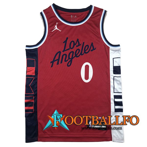 Camisetas NBA Los Angeles Clippers (WESTBROOK #0) 2024/25 Rojo/Negro/Blanco