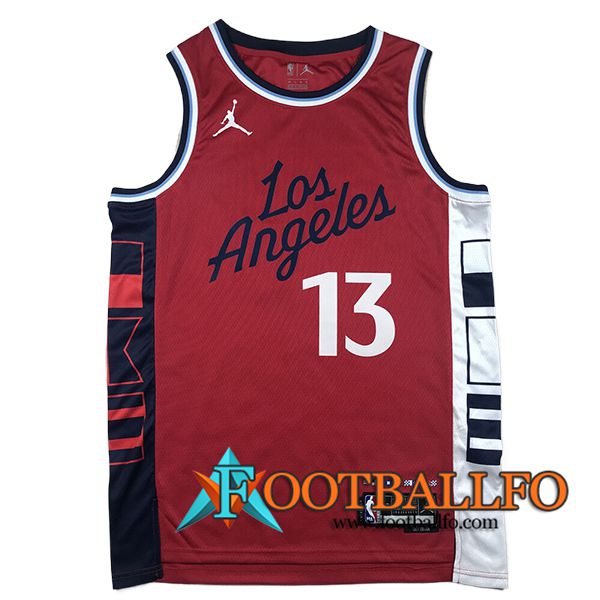 Camisetas NBA Los Angeles Clippers (GEORGE #13) 2024/25 Rojo/Negro/Blanco