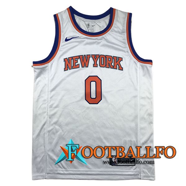 Camisetas NBA New York Knicks (DIVINCENZO #0) 2024/25 Blanco/Naranja