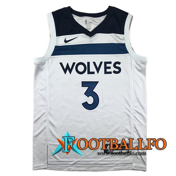 Camisetas NBA Minnesota Timberwolves (McDANIELS #3) 2024/25 Blanco/Azul -02