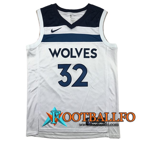 Camisetas NBA Minnesota Timberwolves (TOWNS #32) 2024/25 Blanco/Azul -02