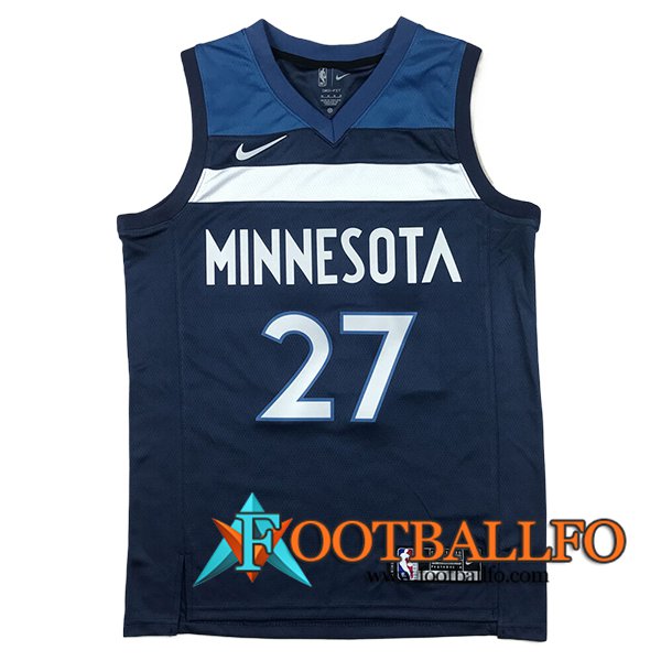 Camisetas NBA Minnesota Timberwolves (GOBERT #27) 2024/25 Azul/Blanco