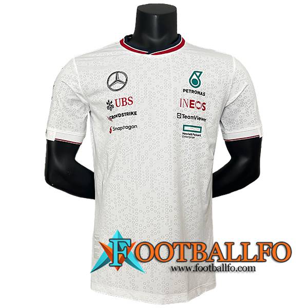 Camiseta de manga corta F1 Mercedes Benz Team Blanco/Gris 2024