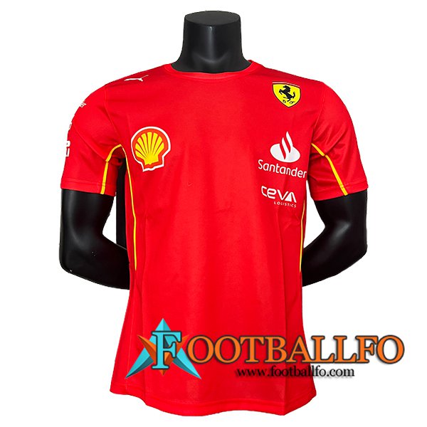 Camiseta de manga corta F1 Scuderia Ferrari Team Rojo/Amarillo 2024