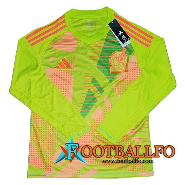 Camiseta Equipo Nacional México Portero Manga Largas Verde 2024/2025