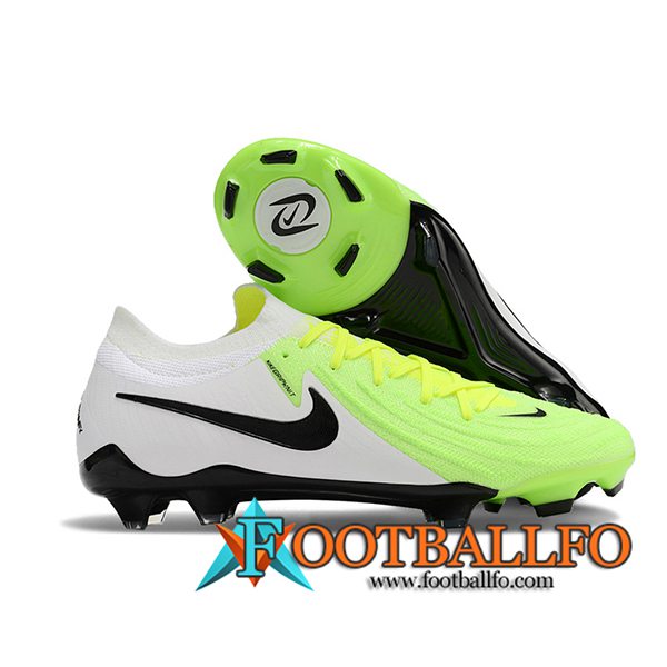 Nike Botas De Fútbol Phantom Luna Elite NU FG Blanco/Negro/Verde -03