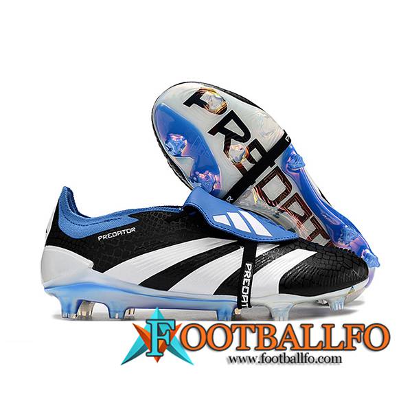 Adidas Botas De Fútbol Predator Elite Tongue FG Blanco/Negro/Azul