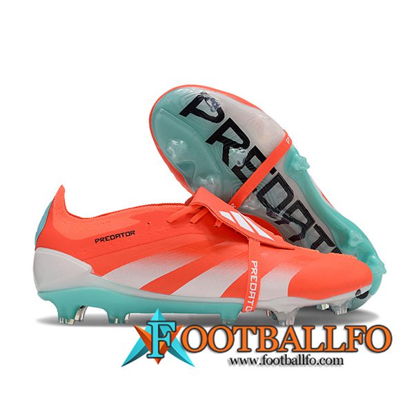 Adidas Botas De Fútbol Predator Elite Tongue FG Blanco/Naranja