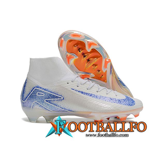 Nike Botas De Fútbol Air Zoom Mercurial Superfly IIX Elite FG Blanco/Azul