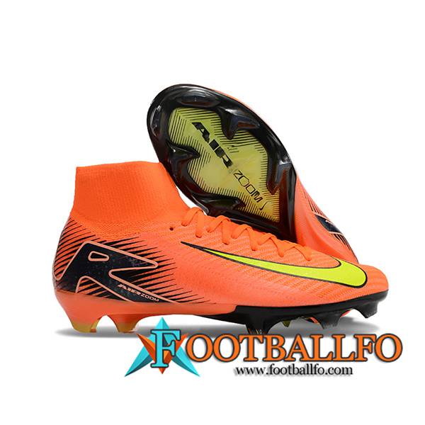 Nike Botas De Fútbol Air Zoom Mercurial Superfly IIX Elite FG Naranja/Negro/Verde