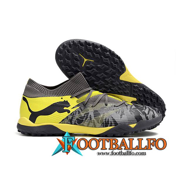 PUMA Botas De Fútbol FUTURE 7 ULTIMATE TF Negro/Gris/Amarillo