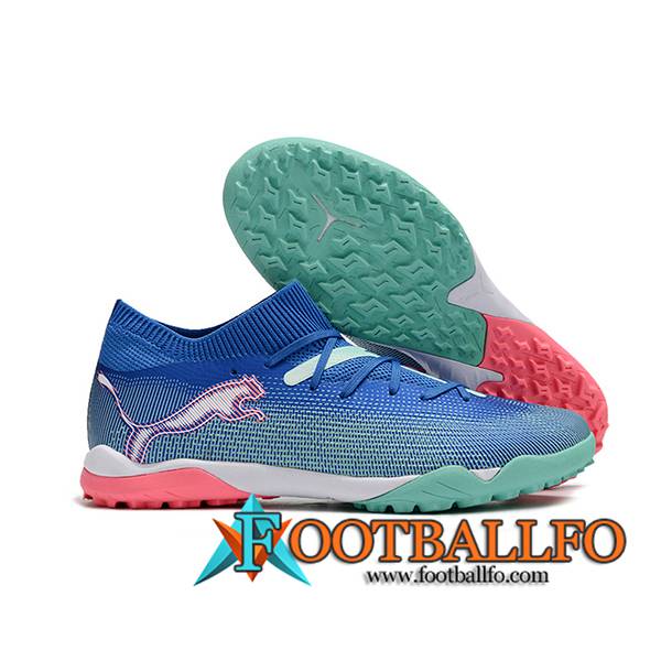 PUMA Botas De Fútbol FUTURE 7 ULTIMATE TF Azul/Verde/Rosa