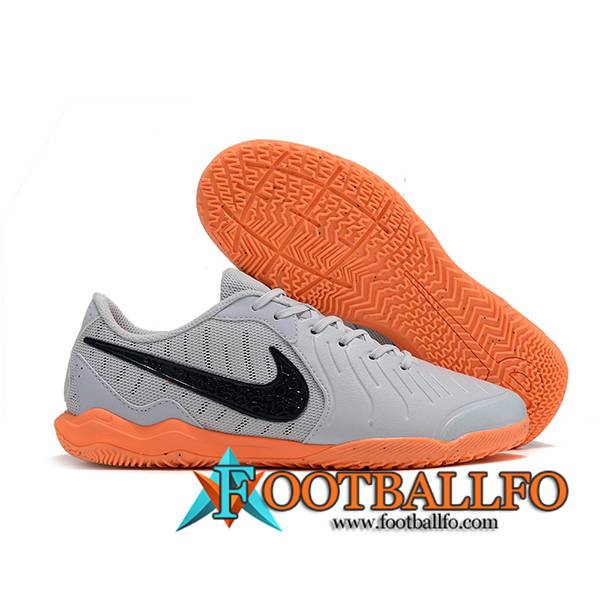 Nike Botas De Fútbol Legend 10 Academy IC Gris/Negro/Naranja