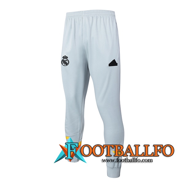 Pantalon Entrenamiento Real Madrid Gris/Amarillo 2024/2025