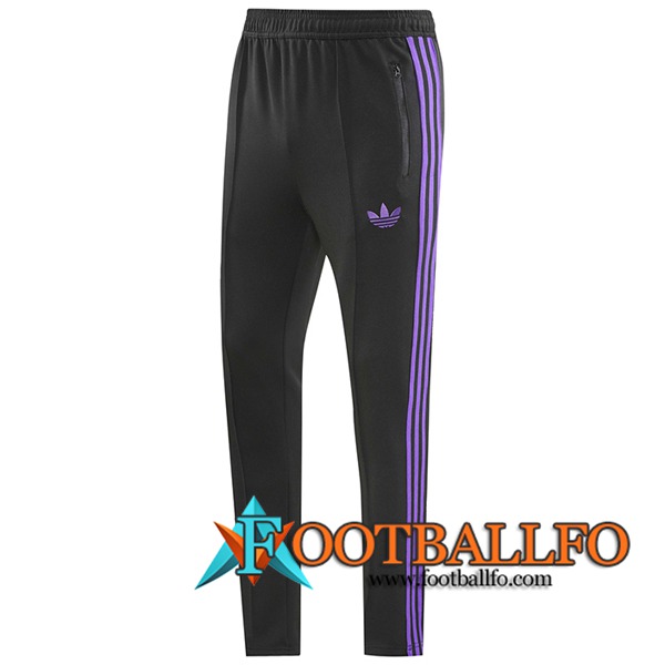 Pantalon Entrenamiento Adidas Negro/Violeta 2024/2025