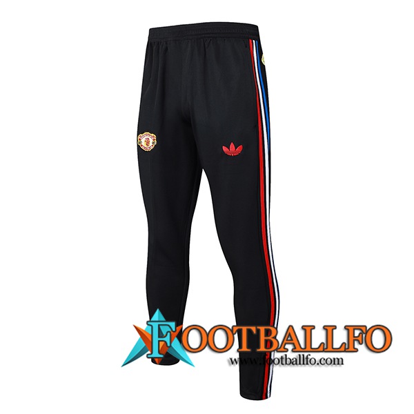 Pantalon Entrenamiento Manchester United Negro 2024/2025