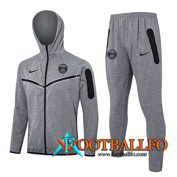 Chaqueta Con Capucha Chandal Rompevientos FC Chelsea Gris 2024/2025