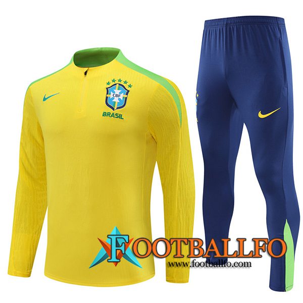 Chandal Equipos De Futbol Brasil Amarillo/Verde 2024/2025