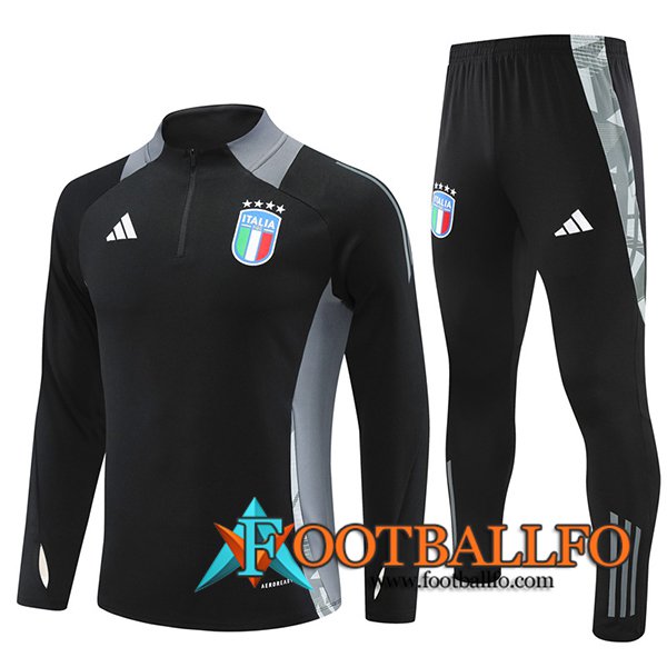 Chandal Equipos De Futbol Italia Negro/Gris 2024/2025