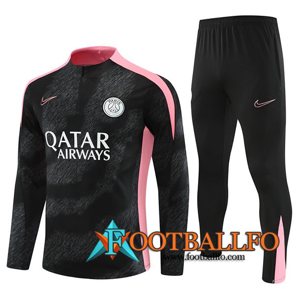 Chandal Equipos De Futbol PSG Negro/Rosa 2024/2025