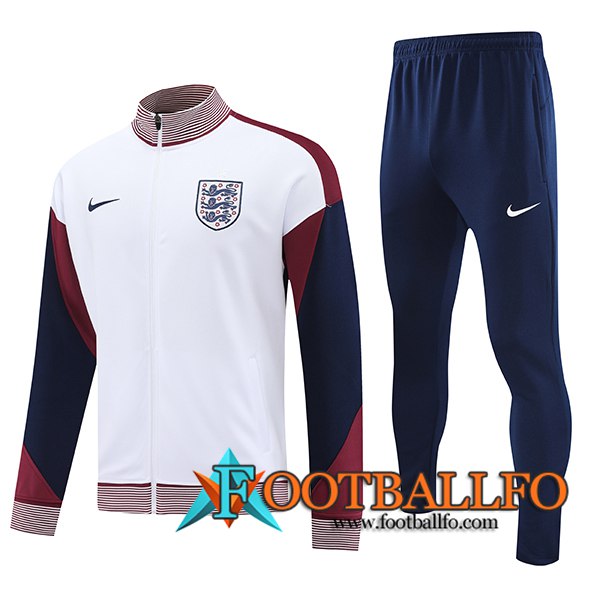 Chandal Equipos De Futbol Chaquetas Inglaterra Blanco/Azul/Rojo 2024/2025