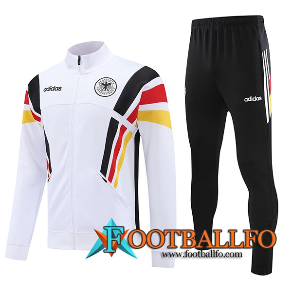 Chandal Equipos De Futbol Chaquetas Alemania Blanco/Negro/Rojo/Amarillo 2024/2025