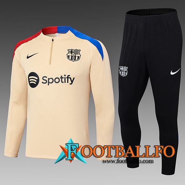 Chandal Equipos De Futbol FC Barcelona Ninos Beige/Azul/Rojo 2024/2025