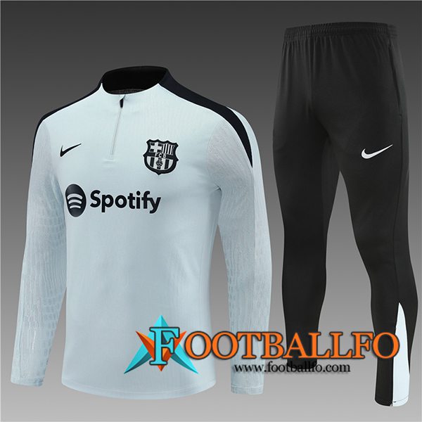 Chandal Equipos De Futbol FC Barcelona Ninos Gris/Negro 2024/2025