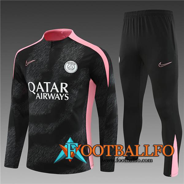 Chandal Equipos De Futbol PSG Ninos Negro/Rosa 2024/2025